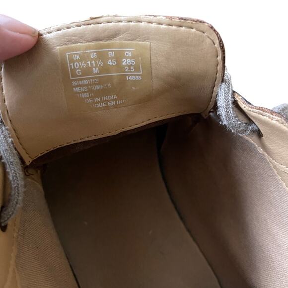 Clarks Mens 11.5 Grandin Tumbled Leather Chukka Boots High Top Sneakers Brown - Picture 6 of 7